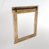 Badezimmerspiegel aus Holz und Metall 80 cm – Paris