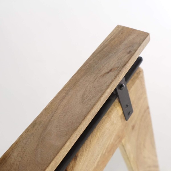 Badezimmerspiegel aus Holz und Metall 80 cm – Paris