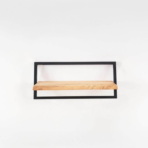 Wandregal 60 cm Holz und Metall - Inclined