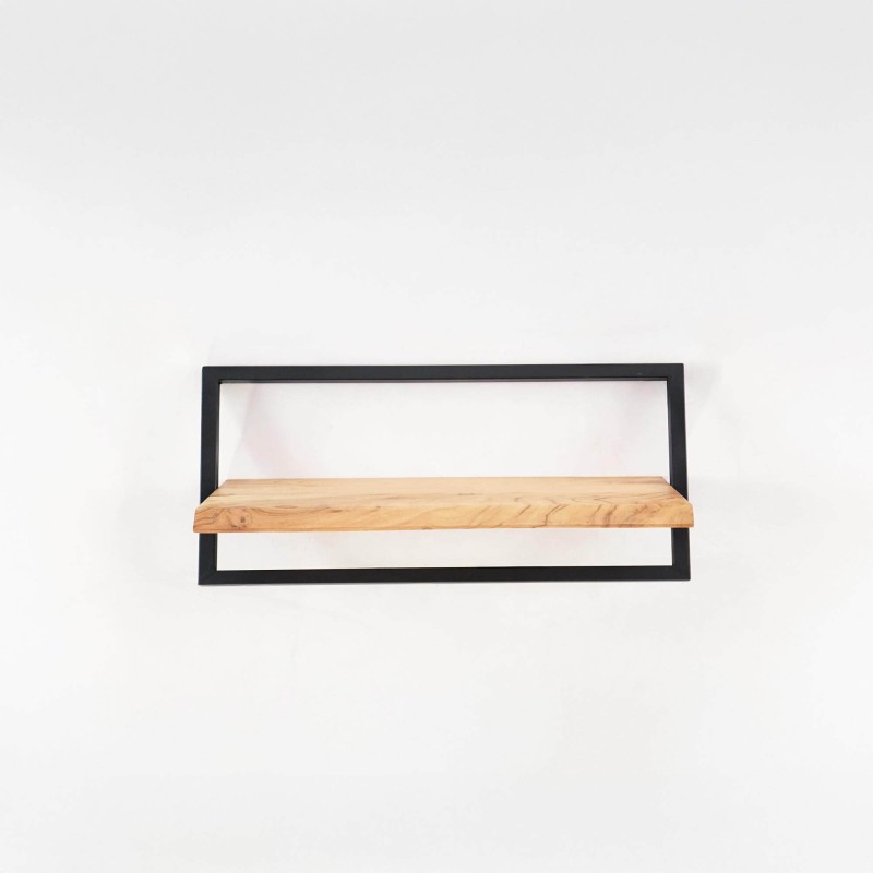 Wandregal 60 cm Holz und Metall - Inclined