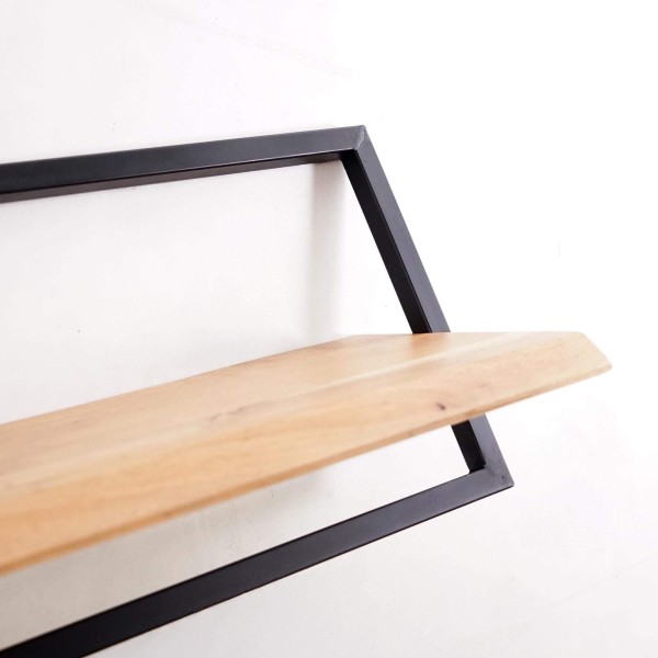 Wandregal 60 cm Holz und Metall - Inclined