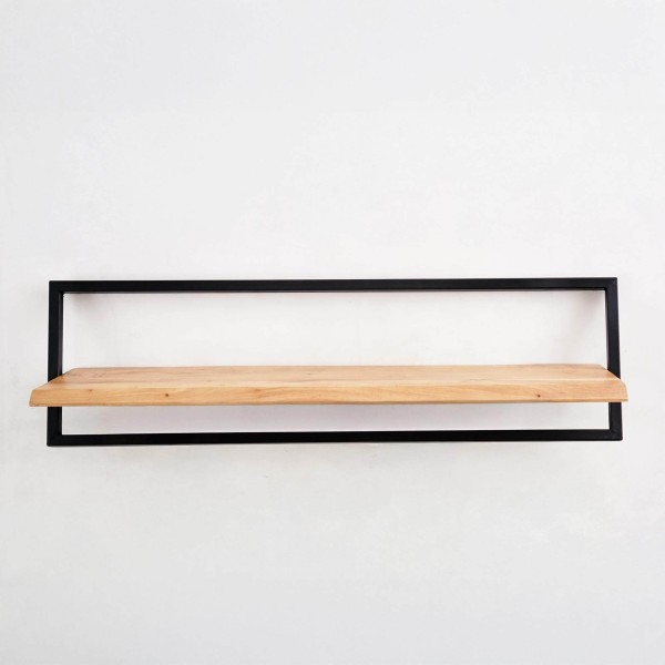 Wandregal 100 cm Holz und Metall - Inclined
