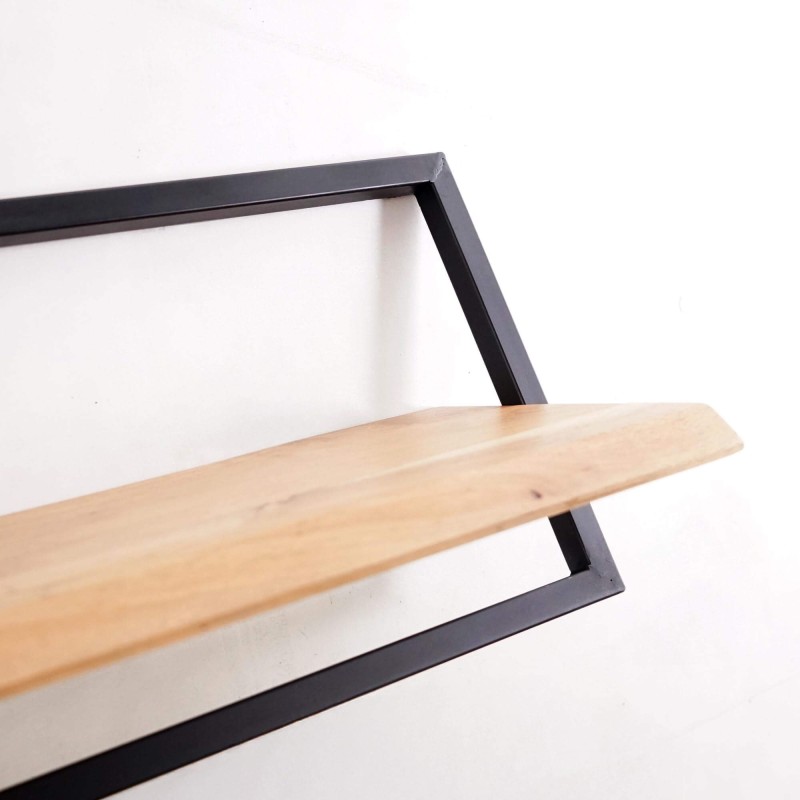 Wandregal 100 cm Holz und Metall - Inclined