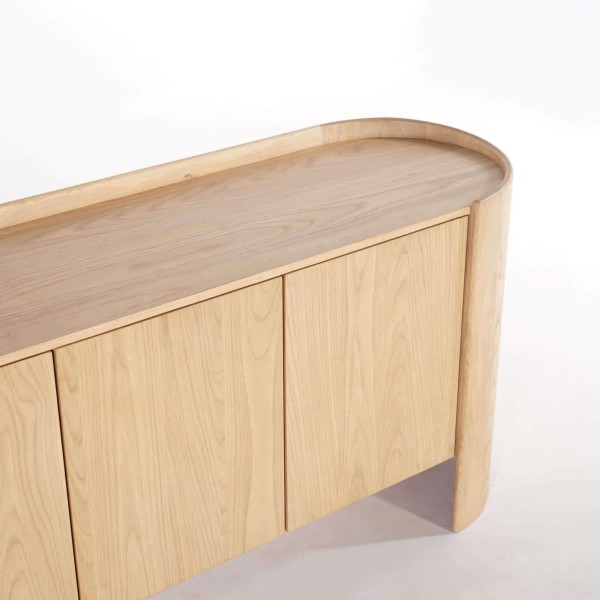 Sideboard aus massiver Eiche 3 Türen 200 cm - Lago