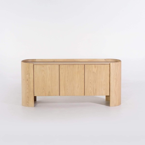 Sideboard aus massiver Eiche 3 Türen 200 cm - Lago