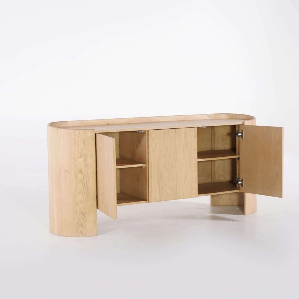 Sideboard aus massiver Eiche 3 Türen 200 cm - Lago