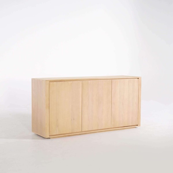 Anrichte aus massiver Eiche 3 Türen 160 cm - Yseult