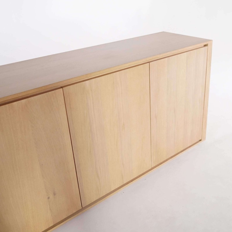 Anrichte aus massiver Eiche 3 Türen 160 cm - Yseult
