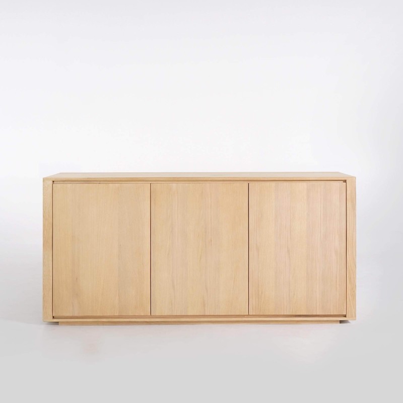 Anrichte aus massiver Eiche 3 Türen 160 cm - Yseult