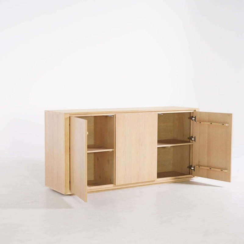 Anrichte aus massiver Eiche 3 Türen 160 cm - Yseult