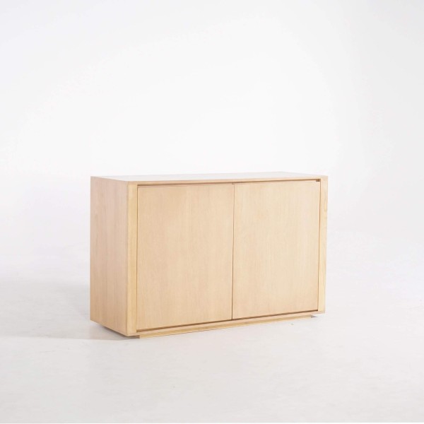 Anrichte aus massiver Eiche mit 2 Türen 120 cm - Yseult
