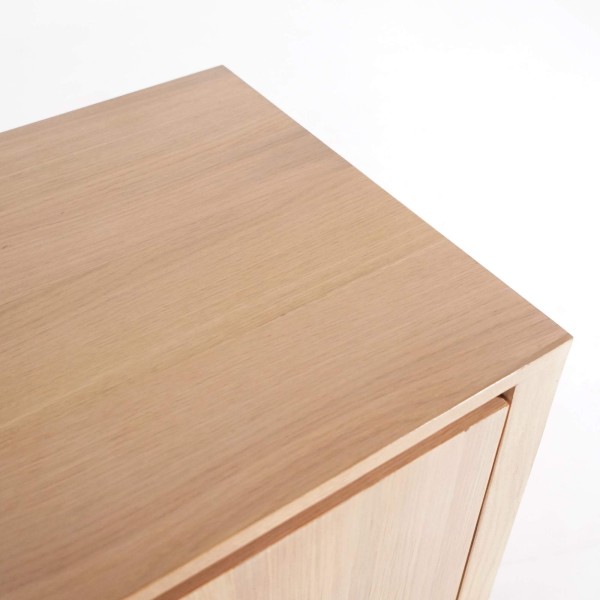 Anrichte aus massiver Eiche mit 2 Türen 120 cm - Yseult