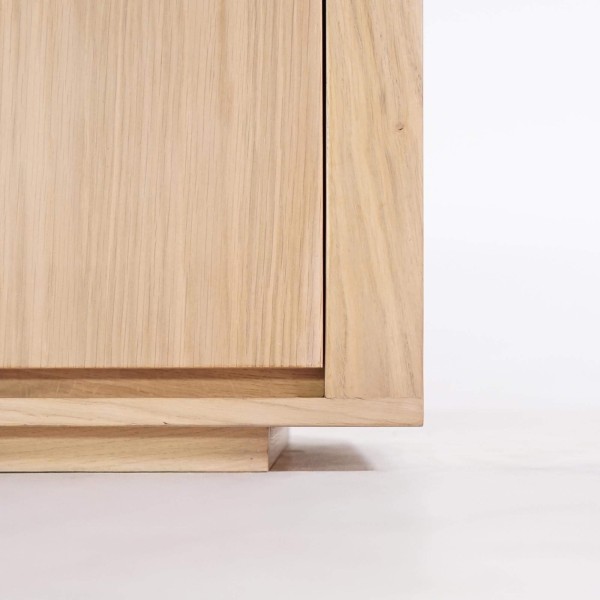 Anrichte aus massiver Eiche mit 2 Türen 120 cm - Yseult