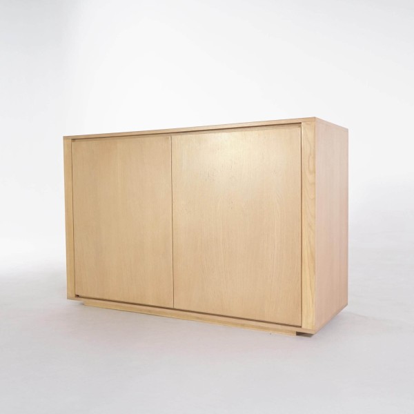 Anrichte aus massiver Eiche mit 2 Türen 120 cm - Yseult