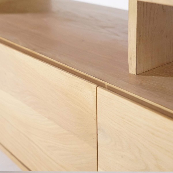 TV-Möbel aus naturbelassener Eiche 140 cm - Yseult