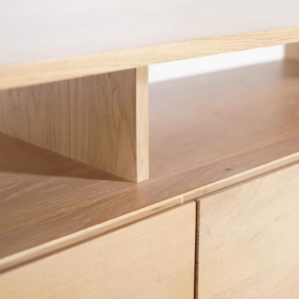 TV-Möbel aus naturbelassener Eiche 200 cm - Yseult