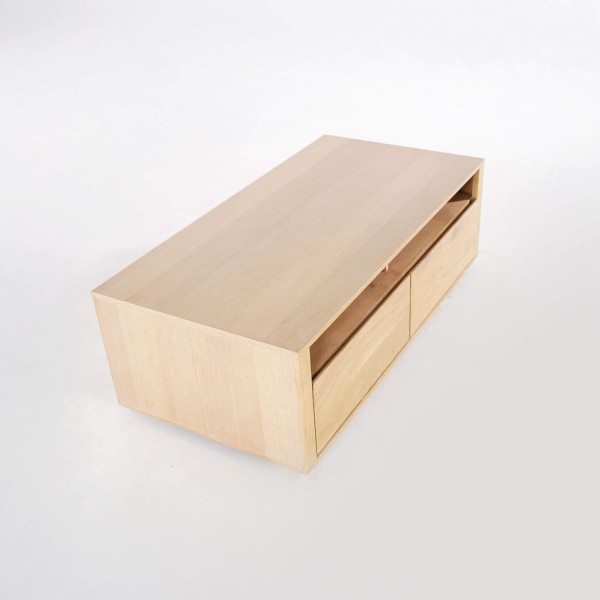 Wohnzimmertisch aus Massivholz Eiche 120 cm - Yseult