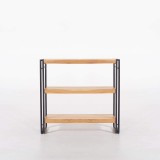 Niedriges Regal aus Massivholz und Metall - Liverpool