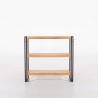 Niedriges Regal aus Massivholz und Metall - Liverpool