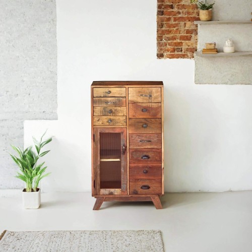 Aufbewahrungsmöbel aus recyceltem Massivholz
