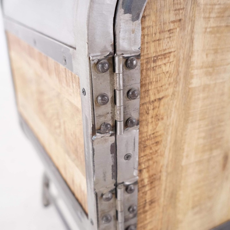 Industrielles TV-Möbel aus Massivholz und Metall 220 cm - Manchester