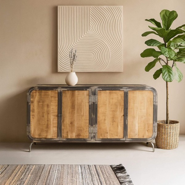 4-türiges Industrie-Sideboard Manchester
