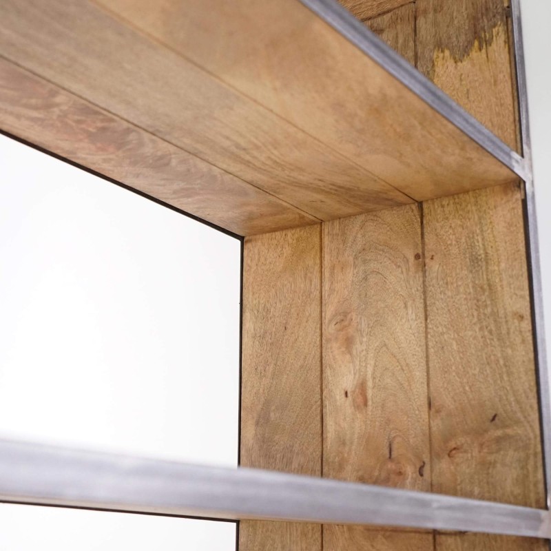 Industrielles Geschirrregal aus Metall und Holztüren - Manchester