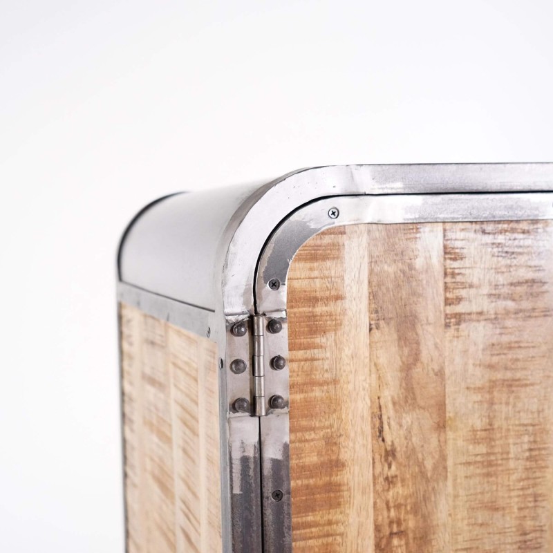 Industrieller Buffetschrank aus Massivholz und Metall 100 cm - Manchester