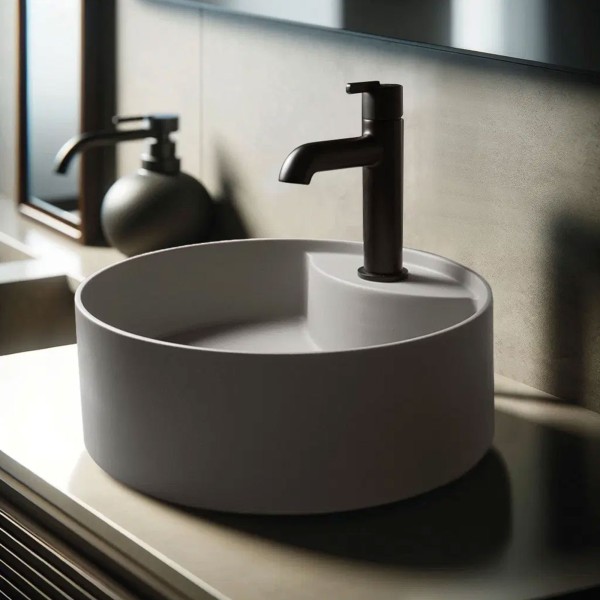 Thermostatischer Mischhahn für Badezimmer-Waschbecken Silia, Nero