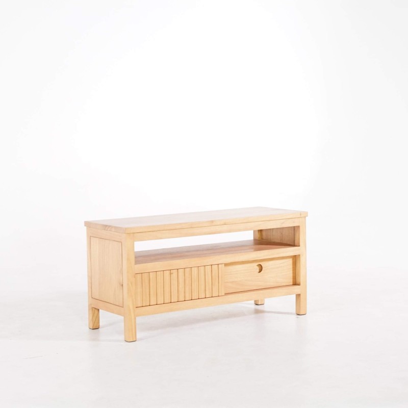 TV-Möbel aus Massivholz 100 cm - Rohini