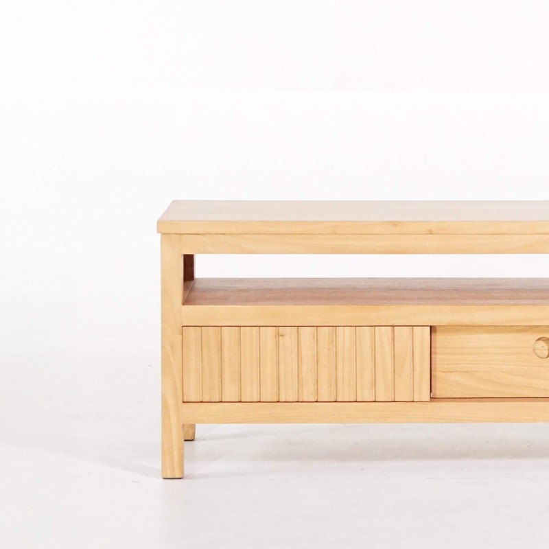 TV-Möbel aus Massivholz 100 cm - Rohini
