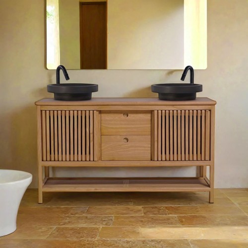 Badezimmermöbel aus Massivholz 140 cm - Rohini