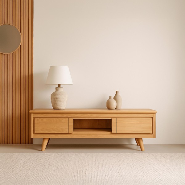 TV-Möbel aus Massivholz 140 cm - Pragati