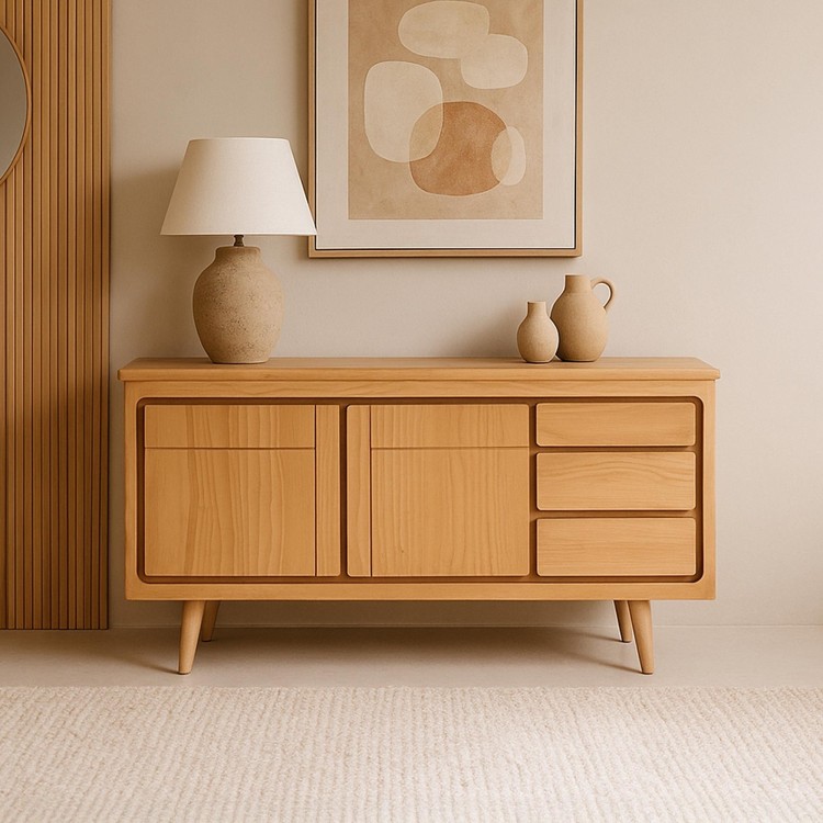 Buffet aus Massivholz 150 cm - Pragati