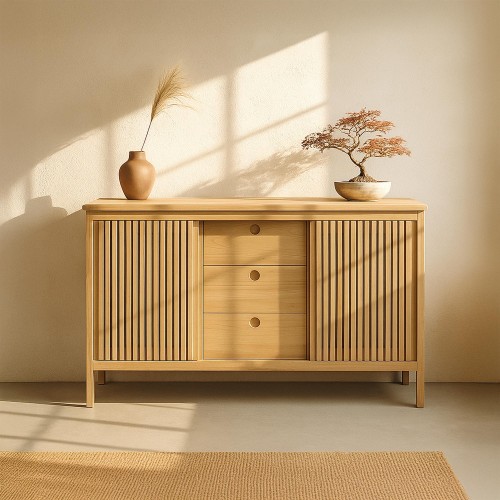 Anrichte aus Naturholz 140 cm - Rohini