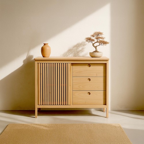 Anrichte aus Massivholz 100 cm - Rohini