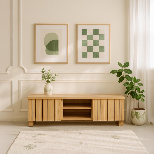 TV-Möbel aus Massivholz 135 cm – Satya