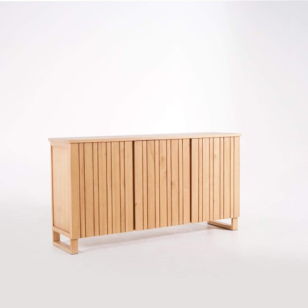 Anrichte aus Massivholz, 3 Türen, 170 cm – Satya