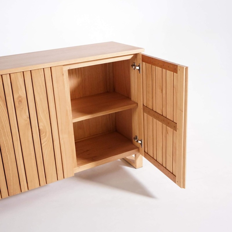 Anrichte aus Massivholz, 3 Türen, 170 cm – Satya