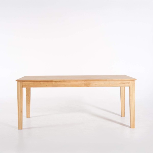 Rechteckiger Esstisch aus Eichenholz 180 x 90 cm mit 60 cm Verlängerungsplatte