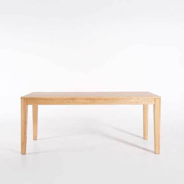 Esstisch aus Eichenholz 180 x 90 cm mit 2 Verlängerungsplatten à 50 cm