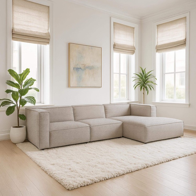 3-Sitzer-Sofa mit rechter Ottomane – Isla