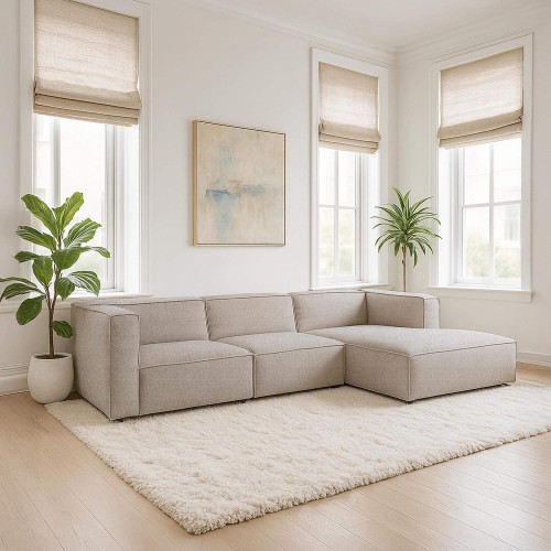 3-Sitzer-Sofa mit rechter Ottomane – Isla