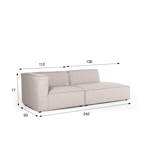 2,5-Sitzer-Sofa rechts - Isla