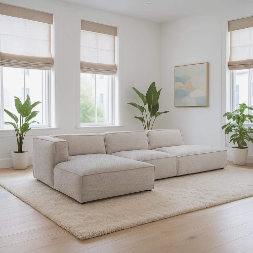 3,5-Sitzer-Sofa mit linker Ottomane – Isla