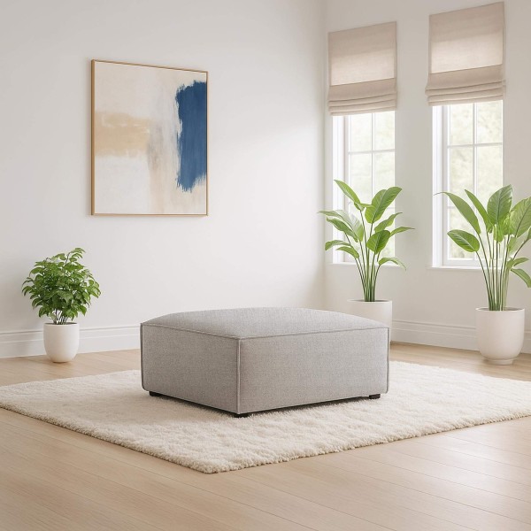 Pouf aus Chenille-Stoff – Isla