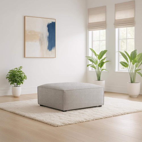 Pouf aus Chenille-Stoff – Isla