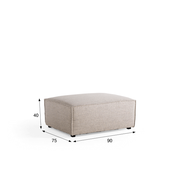 Pouf aus Chenille-Stoff – Isla