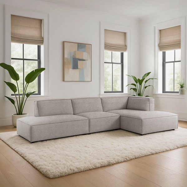 Ecksofa 4-Sitzer mit rechter Meridienne, links offen - Isla