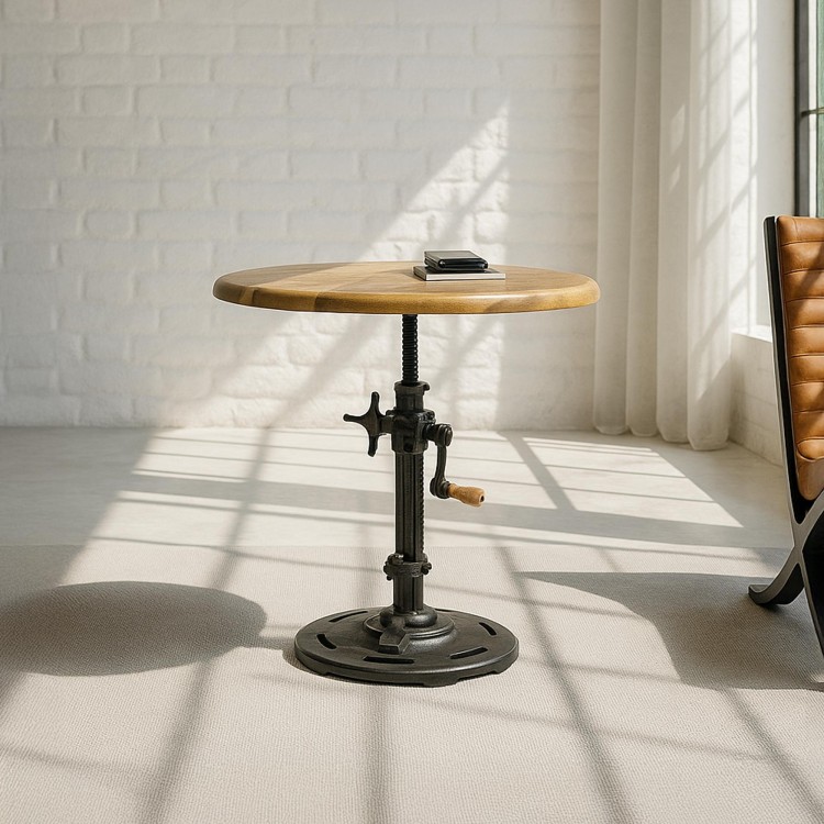 Kleiner, aufstockbarer Industrietisch